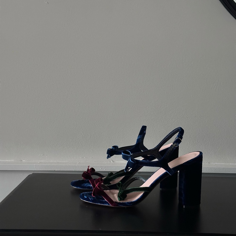 Velvet Strappy Heels